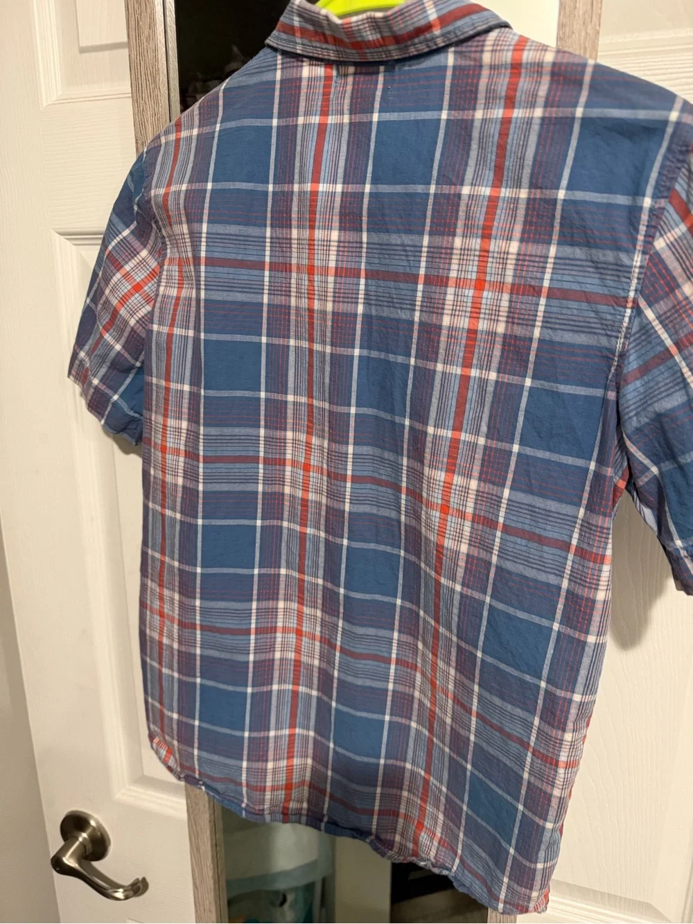 Old Navy Blue Plaid Short-Sleeve Shirt